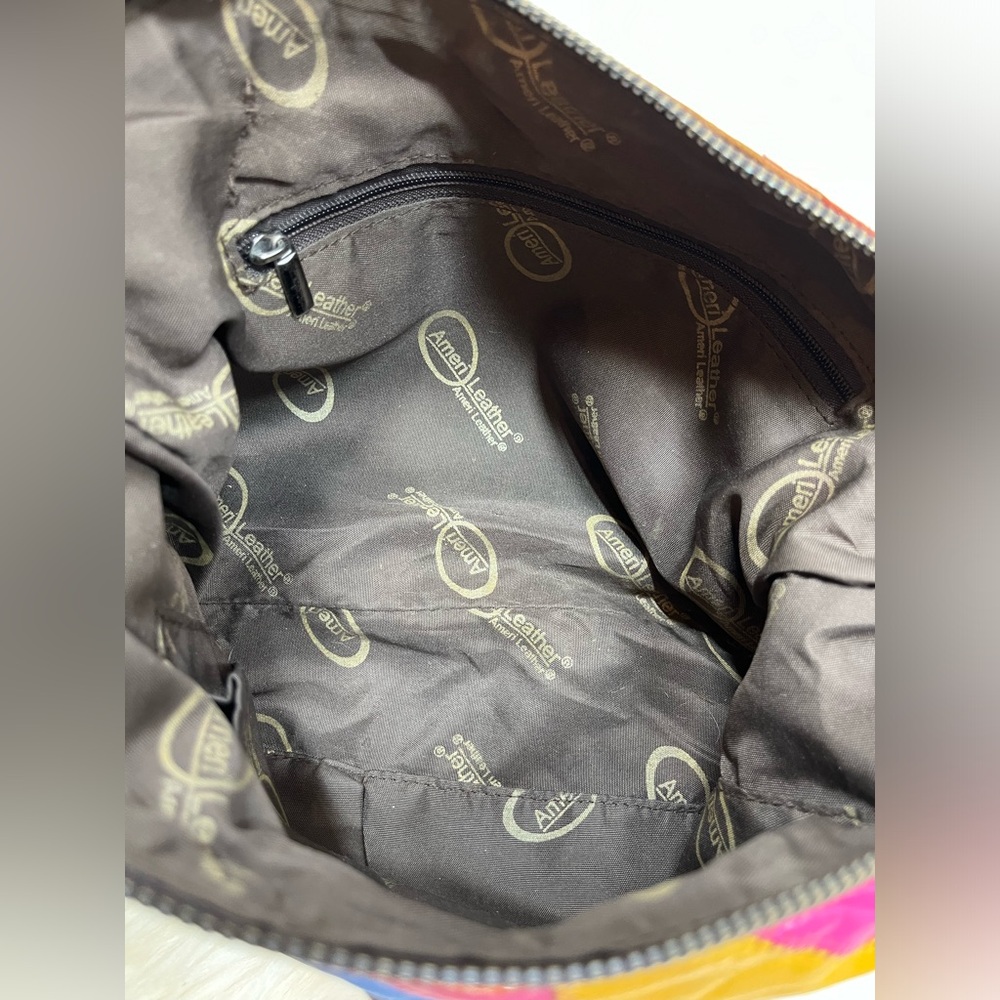 Ameri Leather Patchwork Studded Skull Clutch/ Cro… - image 8